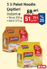INDOMİE 5'Lİ PAKET NOODLE ÇEŞİTLERİ